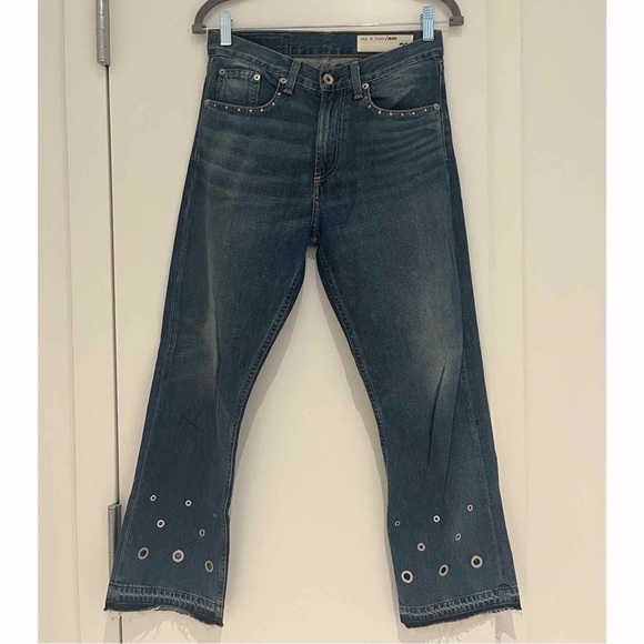 Rag & Bone Hyfield High-Rise Crop Flare Jeans - Picture 2 of 3